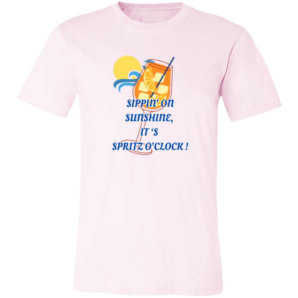 Spritz O'Clock Sippin on Sunshine Womens Bella + Canvas 3001 T-Shirt