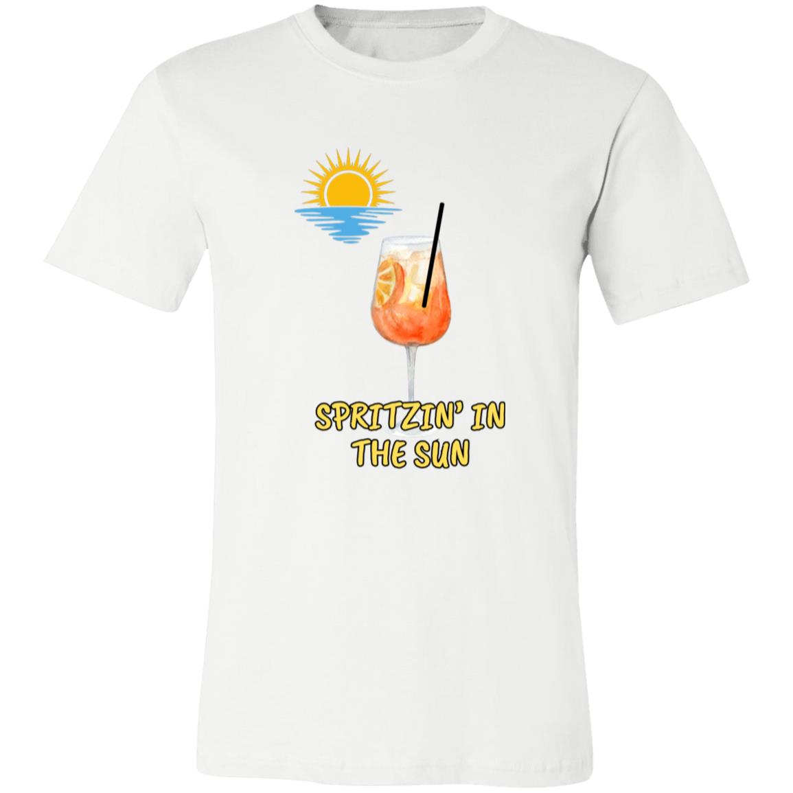 Spritzin' in the Sun Aperol Spritz Short-Sleeve Bella + Canvas Womens T-Shirt