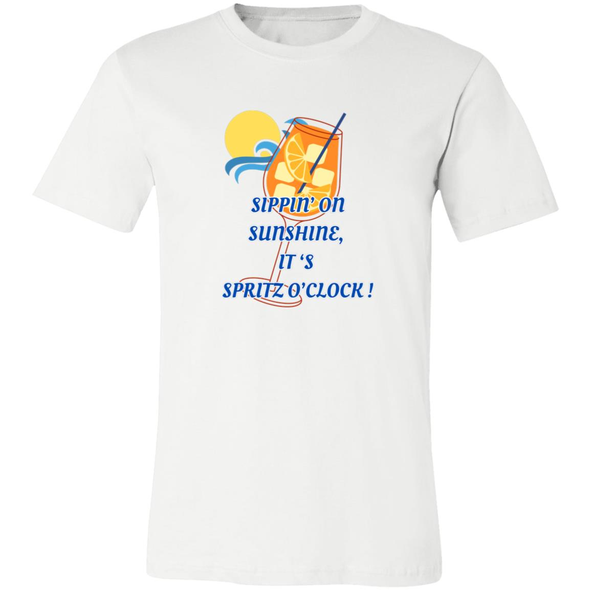 Spritz O'Clock Sippin on Sunshine Womens Bella + Canvas 3001 T-Shirt
