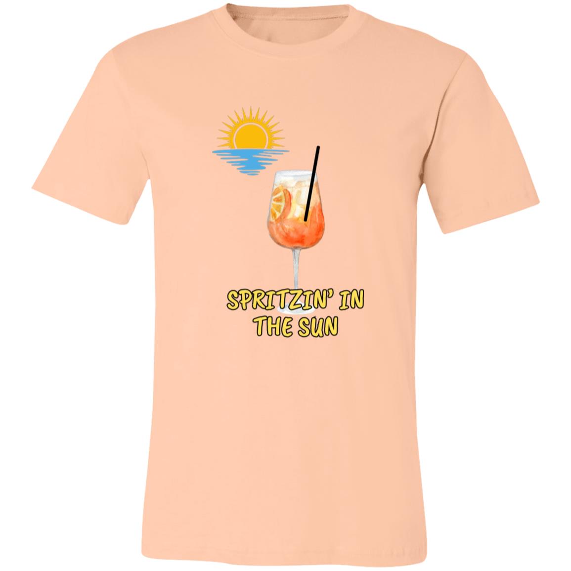 Spritzin' in the Sun Aperol Spritz Short-Sleeve Bella + Canvas Womens T-Shirt