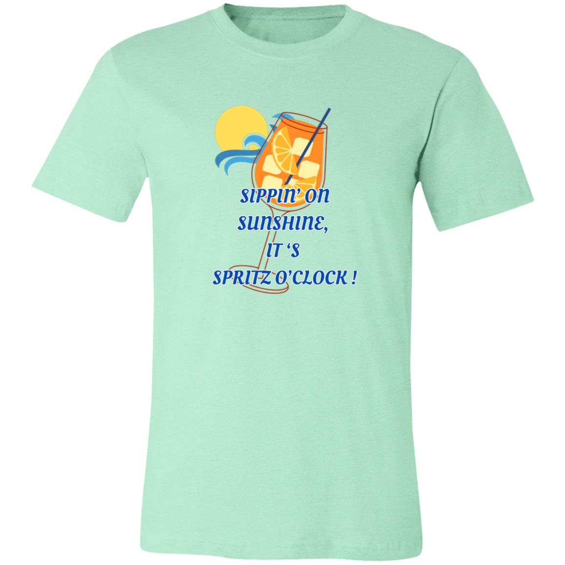 Spritz O'Clock Sippin on Sunshine Womens Bella + Canvas 3001 T-Shirt