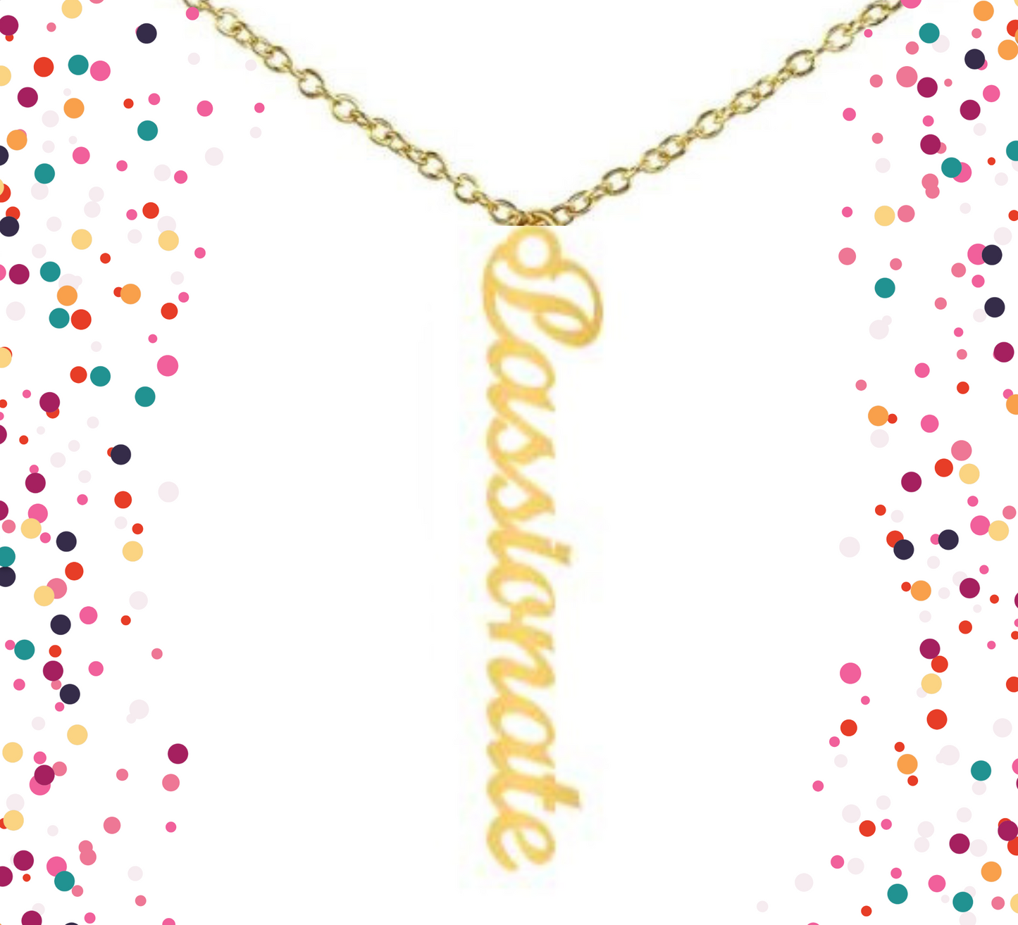 VERTICAL NAME NECKLACE - PERSONALIZED