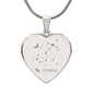 Scorpio Personalized Zodiac Constellation Map Heart Shaped Engravable Necklace