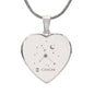 Cancer Personalized Zodiac Constellation Map Heart Shaped Engravable Necklace