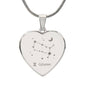 Gemini Personalized Zodiac Constellation Map Heart Shaped Engravable Necklace