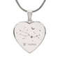 Taurus Personalized Zodiac Constellation Map Heart Shaped Engravable Necklace