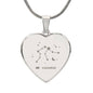 Aquarius Personalized Zodiac Constellation Map Heart Shaped Engravable Necklace
