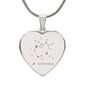Sagittarius Personalized Zodiac Constellation Map Heart Shaped Engravable Necklace