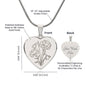 Birth Flower Heart Necklace Personalized Gift for Mother's Day, Birthday, Best Friend Gift (12 Flowers)