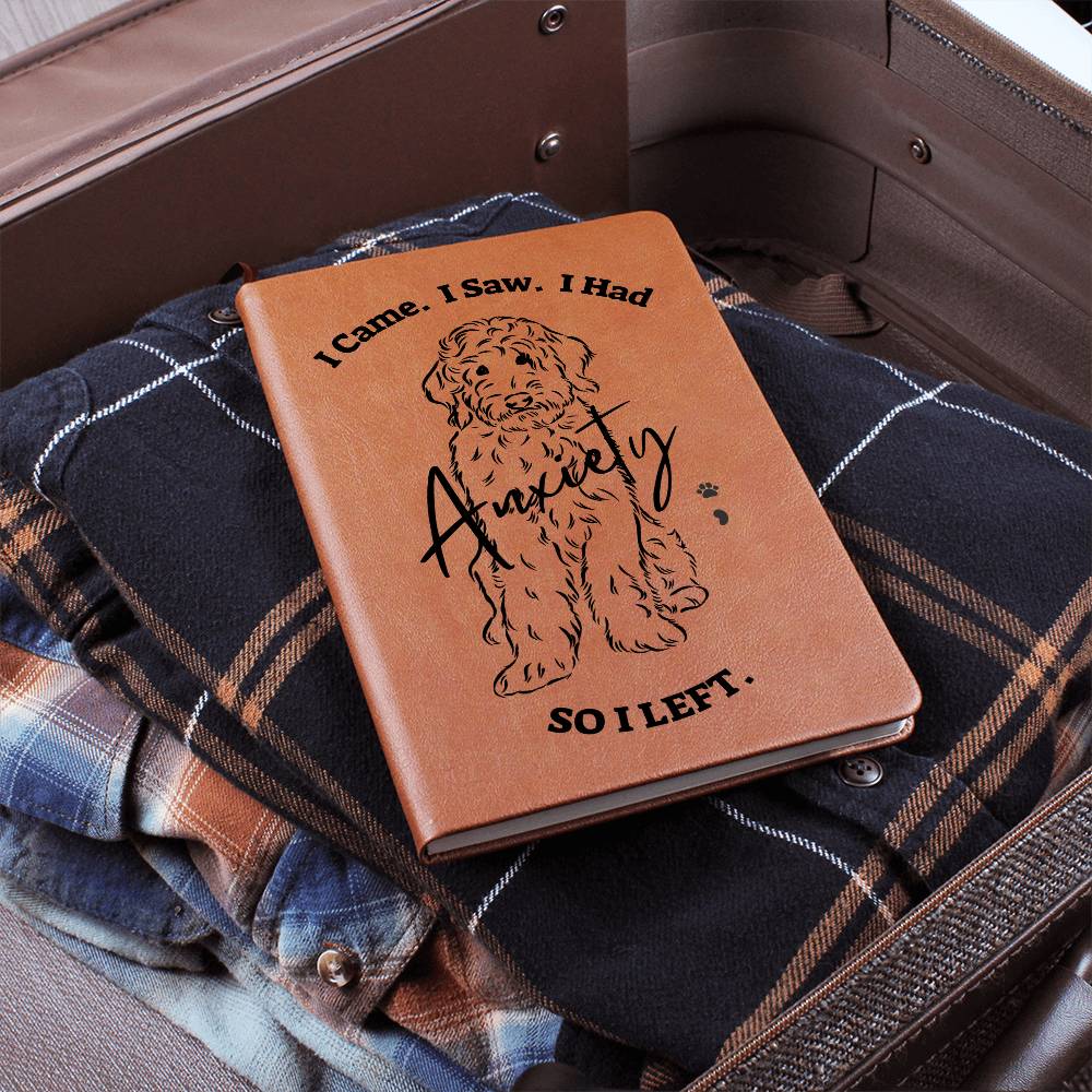 Doodle Anxiety Journal Vegan Leather Lightweight