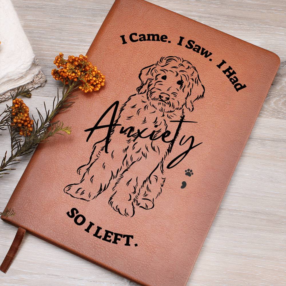 Doodle Anxiety Journal Vegan Leather Lightweight