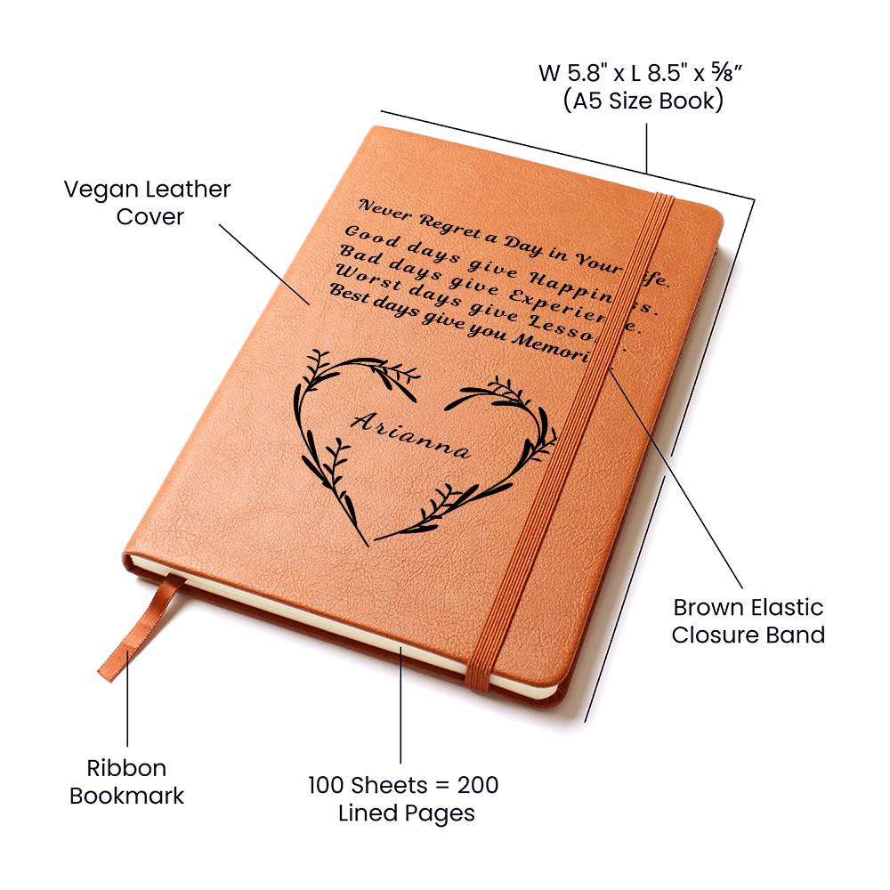 Personalize Journal with Encouragement Phrase Gift for Women, Girls, Best Friend, Christmas or Birthday Gift