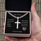 DAD CROSS NECKLACE GIFT FROM DAUGHTER SON BIRTHDAY PRESENT FOR DAD ON FATHERS DAY BIRTHDAY CHRISTMAS GIFT