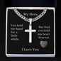 DAD CROSS NECKLACE GIFT FROM DAUGHTER SON BIRTHDAY PRESENT FOR DAD ON FATHERS DAY BIRTHDAY CHRISTMAS GIFT