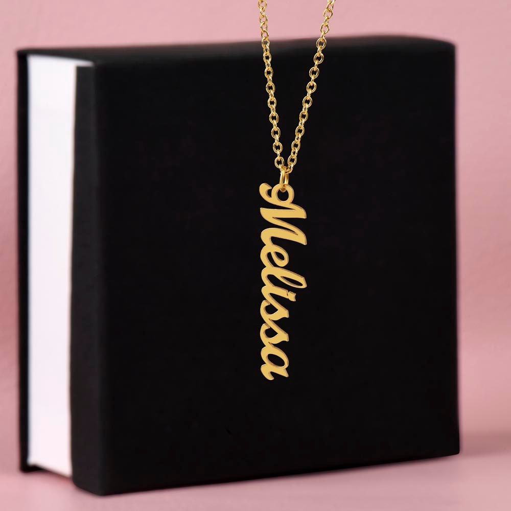 VERTICAL NAME NECKLACE - PERSONALIZED