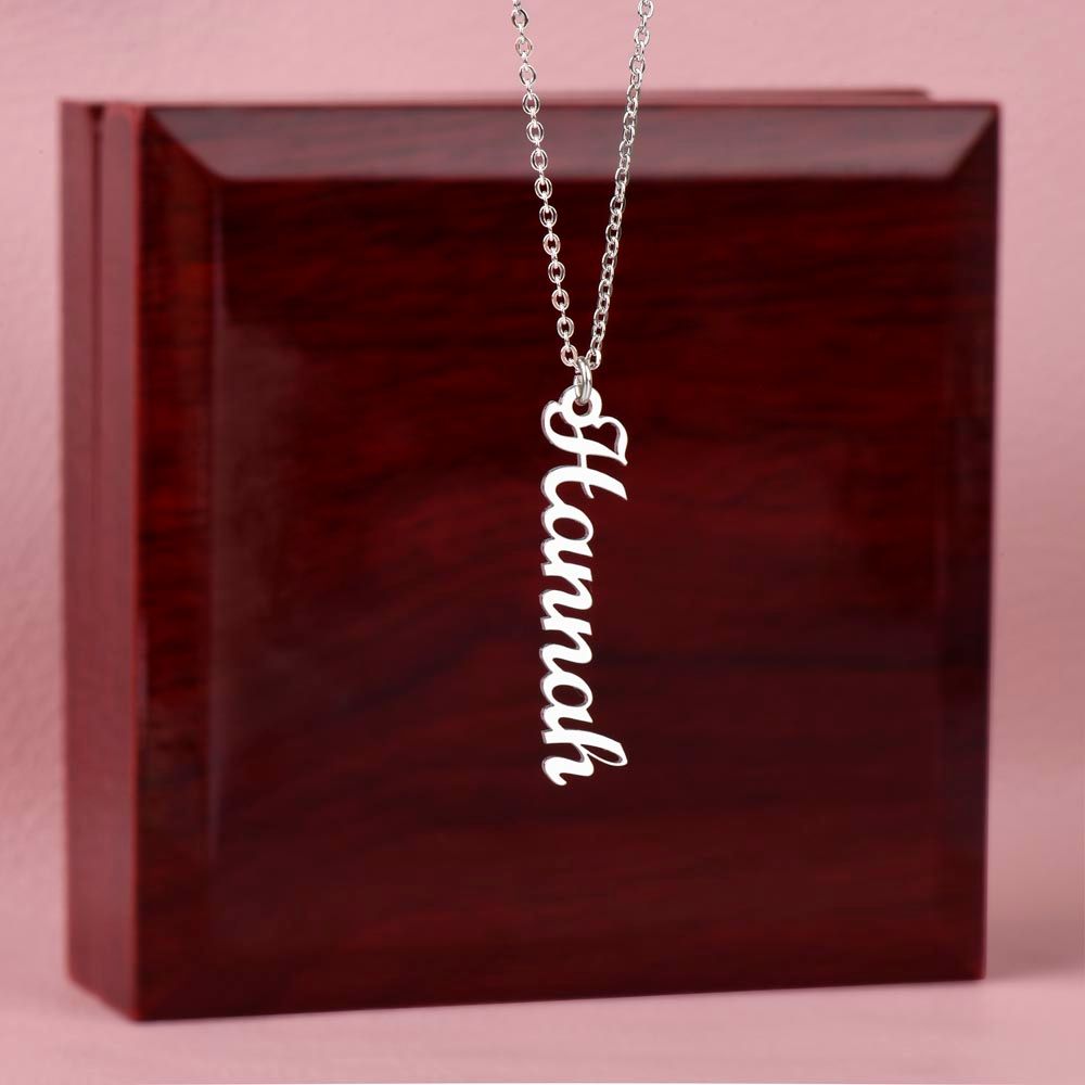 VERTICAL NAME NECKLACE - PERSONALIZED