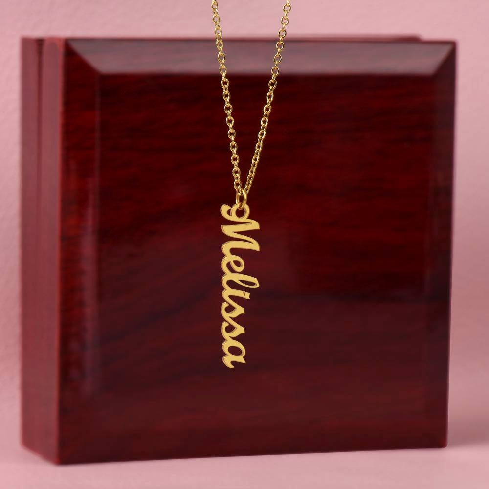 VERTICAL NAME NECKLACE - PERSONALIZED