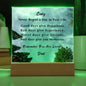 Personalized Son High School College Graduation Plaque, Square Acrylic with LED Light, Back to School Gift