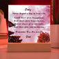 Personalized Son High School College Graduation Plaque, Square Acrylic with LED Light, Back to School Gift