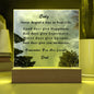 Personalized Son High School College Graduation Plaque, Square Acrylic with LED Light, Back to School Gift