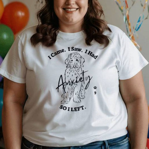 Doodle Anxiety Bella + Canvas Womens Short Sleeve T-Shirt Labradoodle