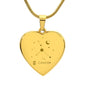 Cancer Personalized Zodiac Constellation Map Heart Shaped Engravable Necklace