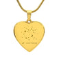 Sagittarius Personalized Zodiac Constellation Map Heart Shaped Engravable Necklace