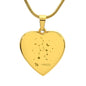 Virgo Personalized Zodiac Constellation Map Heart Shaped Engravable Necklace