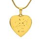 Leo Personalized Zodiac Constellation Map Heart Shaped Engravable Necklace