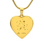 Libra Personalized Zodiac Constellation Map Heart Shaped Engravable Necklace