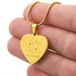 Sagittarius Personalized Zodiac Constellation Map Heart Shaped Engravable Necklace