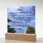 Personalized Son High School College Graduation Plaque, Square Acrylic with LED Light, Back to School Gift