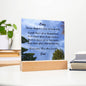 Personalized Son High School College Graduation Plaque, Square Acrylic with LED Light, Back to School Gift
