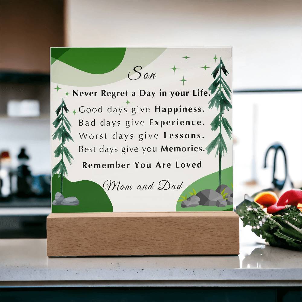 Graduation Back-to-School Personalized Gift for Son, High School College Desk Plaque