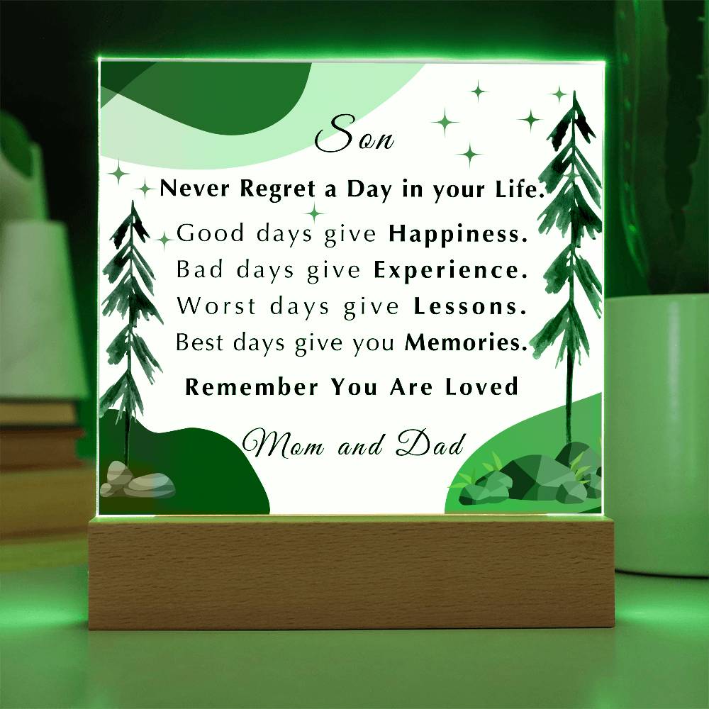 Graduation Back-to-School Personalized Gift for Son, High School College Desk Plaque