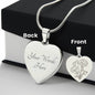 Birth Flower Heart Necklace Personalized Gift for Mother's Day, Birthday, Best Friend Gift (12 Flowers)