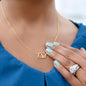MOMMY | My Very Own, Gift to Mommy-to-be, Unborn Infant, Dad to Pregnant Wife Present, Solid Gold with Diamonds