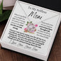 Selfless Mom | Necklace gift to Mom from Son, Supportive and Loving