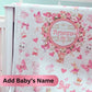 Floral Rose Custom Name Baby Blanket, Personalized Minky Touch Fleece Blanket