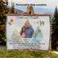 Personalized Father-Daughter Distance Blanket | Mountain Map Keepsake | Long-Distance Gift for Daughter| 50X60" Design 1