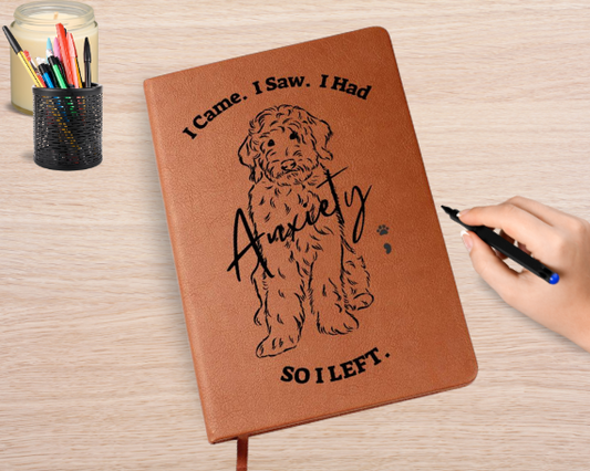 Doodle Anxiety Journal Vegan Leather Lightweight