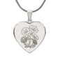 Birth Flower Heart Necklace Personalize September Morning Glory