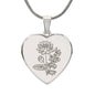 Birth Flower Heart Necklace Personalize July Waterlily