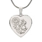 Birth Flower Heart Necklace Personalize June Rose
