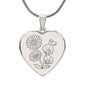 Birth Flower Heart Necklace Personalize April Daisy