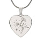 Personalize Birth Flower Star Zodiac Sep Virgo Morning Glory Heart Necklace