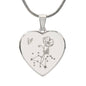 Personalize Birth Flower Star Zodiac August Leo Poppy Heart Necklace