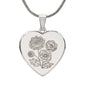 Birth Flower Heart Necklace Personalize November Chrysanthemum