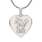 Birth Flower Heart Necklace Personalize May Lily of Valley