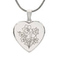 Birth Flower Heart Necklace Personalize March Daffodil